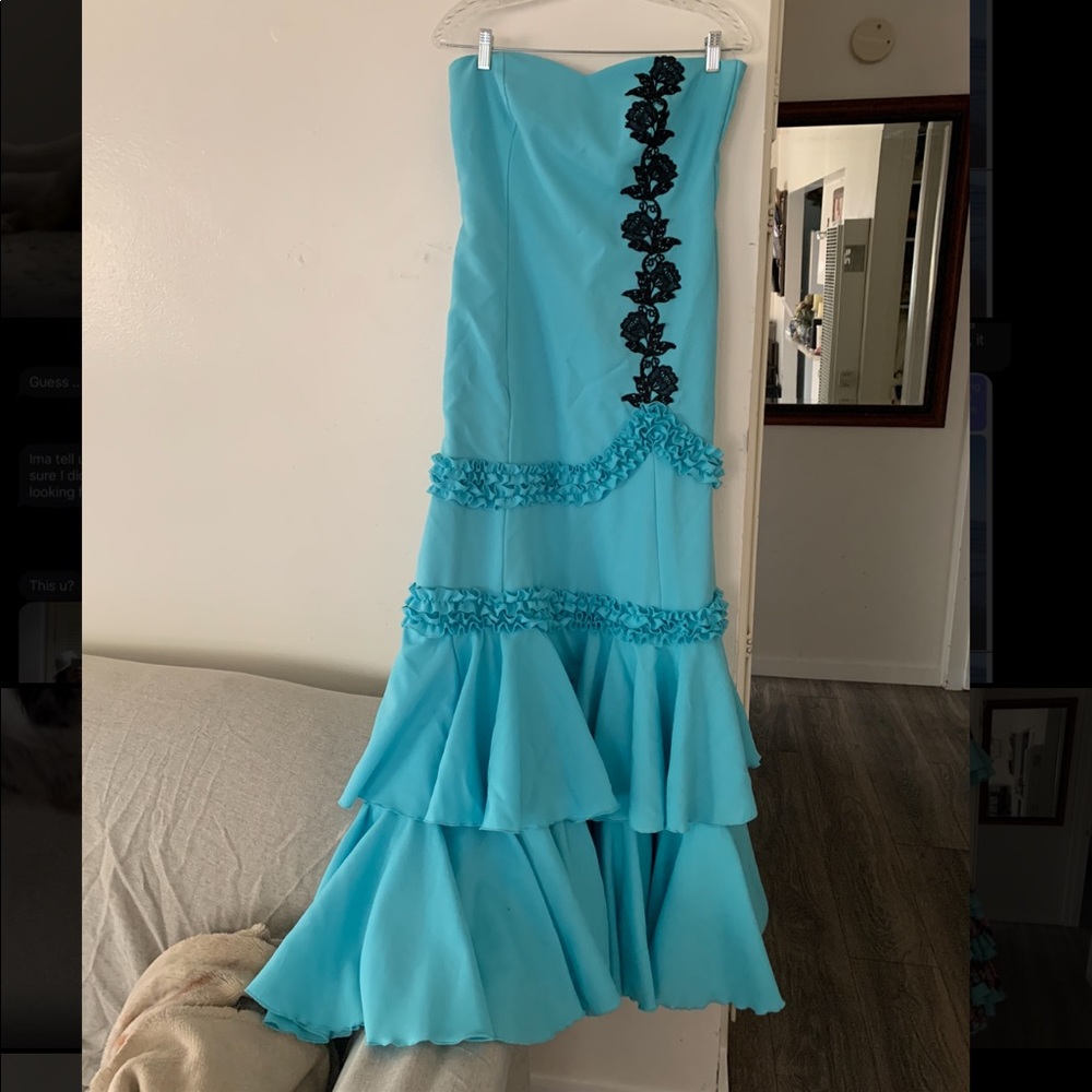 blue fiesta dress